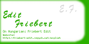 edit friebert business card